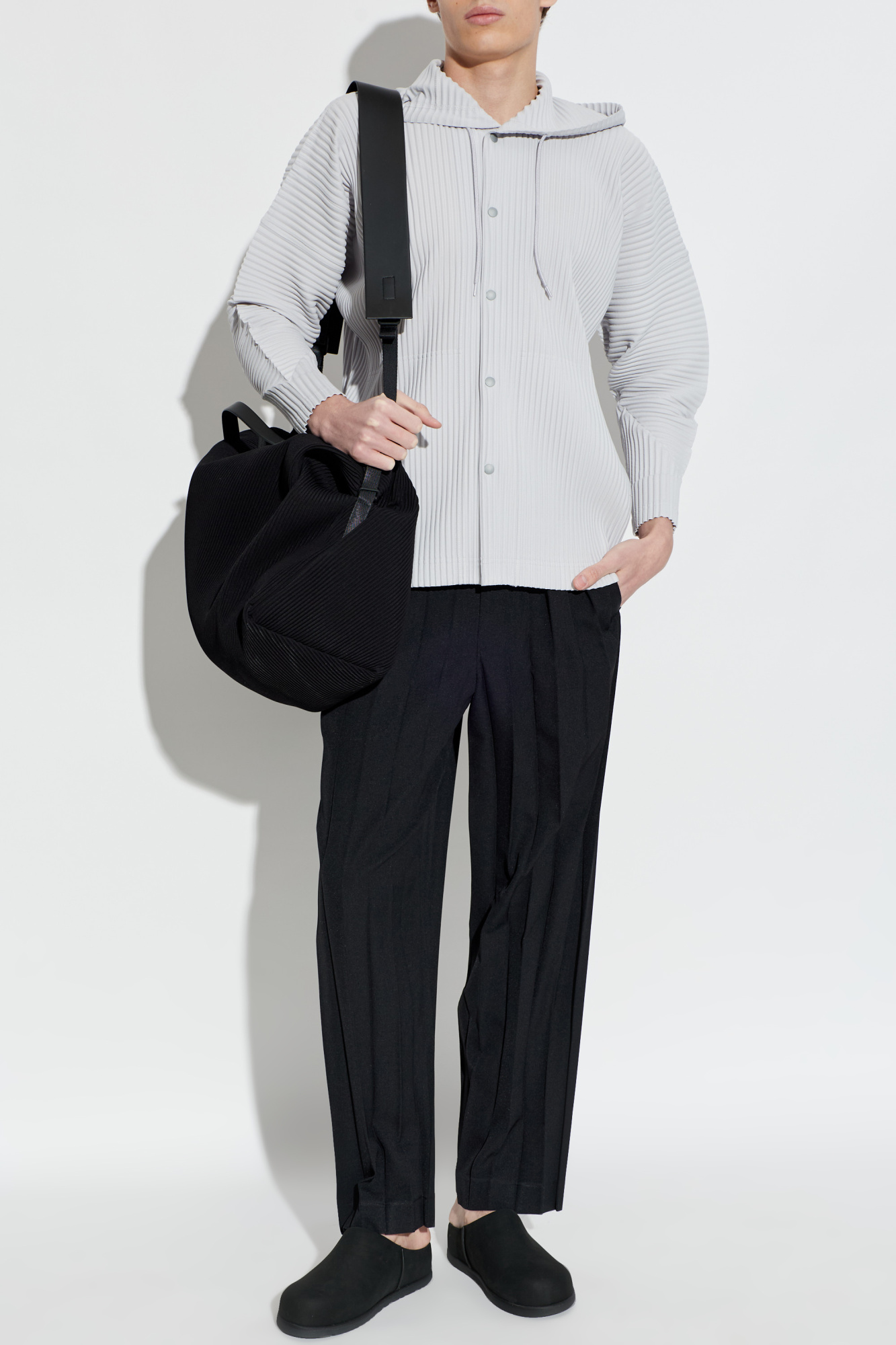 Homme Plissé Issey Miyake Pleated jacket with hood | Men's | Vitkac